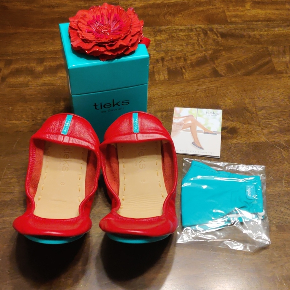 True Love Red Tieks, size 8